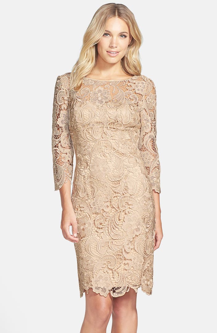 Adrianna Papell Lace Overlay Sheath Dress | Nordstrom