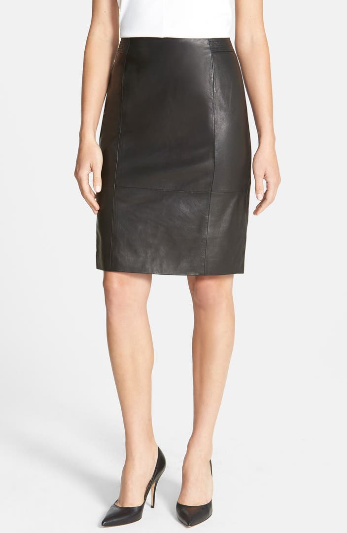 BOSS Leather Pencil Skirt | Nordstrom