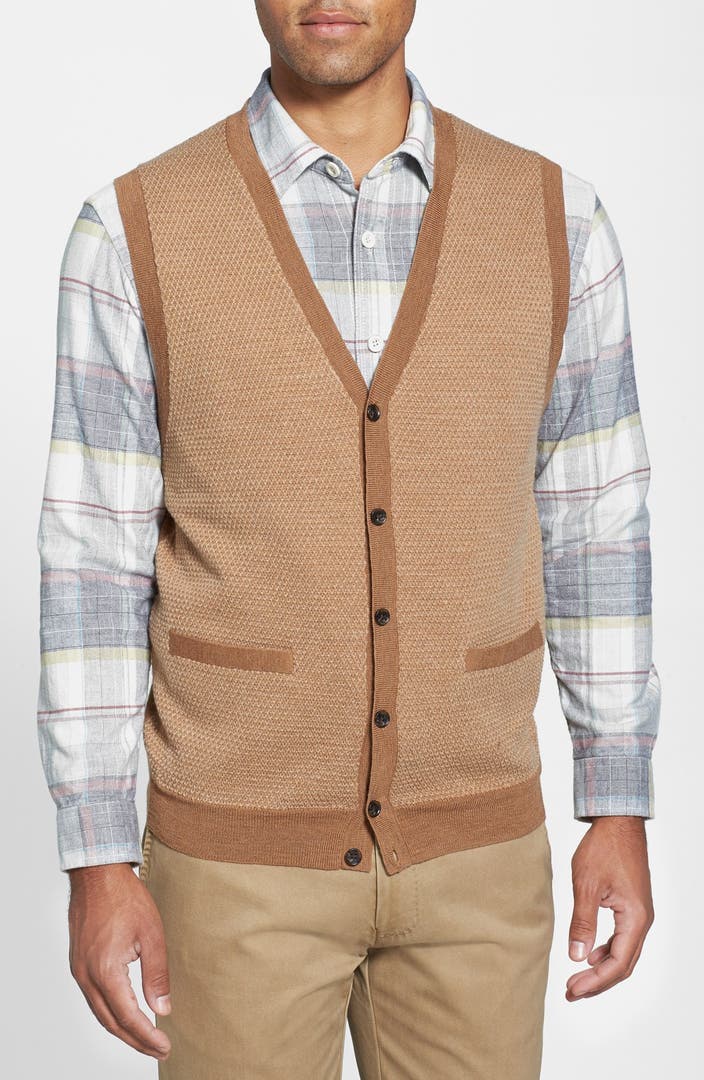 Nordstrom Merino Wool Button Front Sweater Vest | Nordstrom