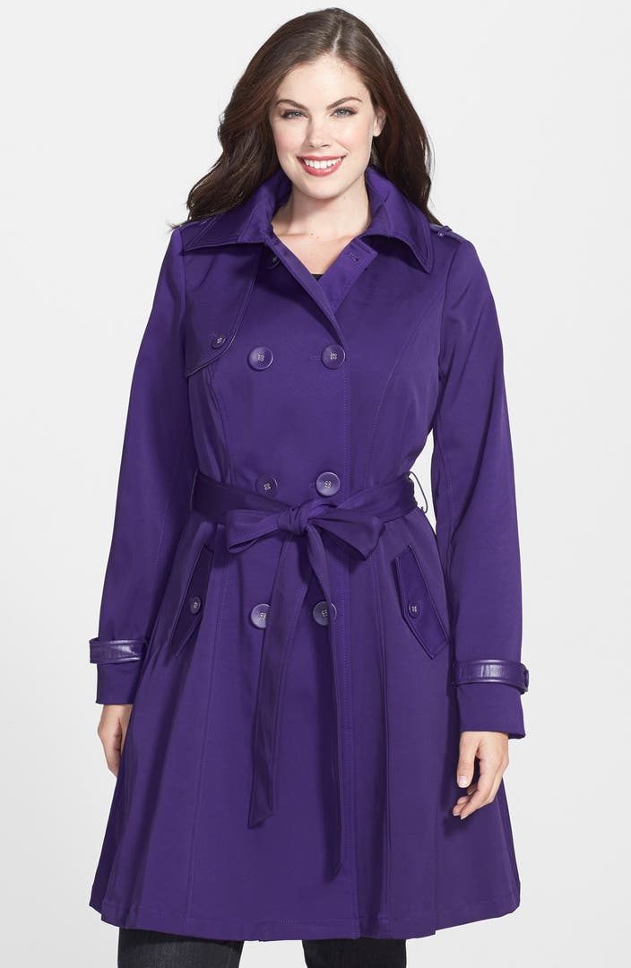 City Chic Corset Back Trench Coat (Plus Size) | Nordstrom