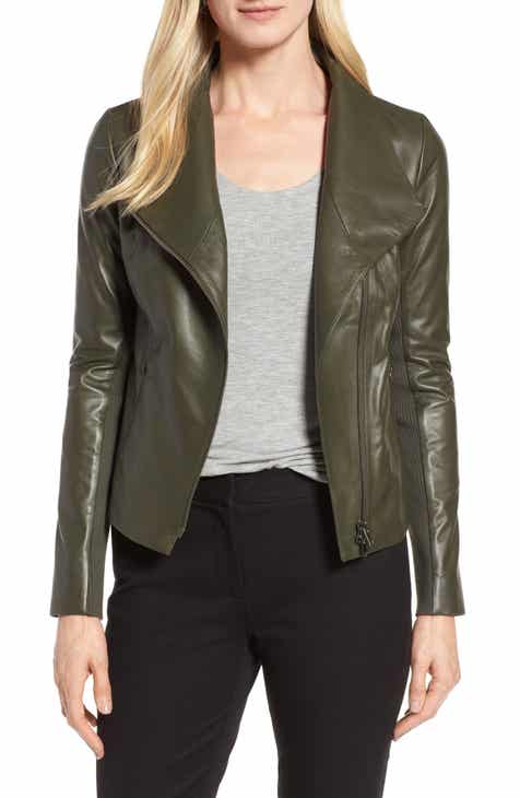 Women's Green Leather & Faux Leather Coats & Jackets | Nordstrom