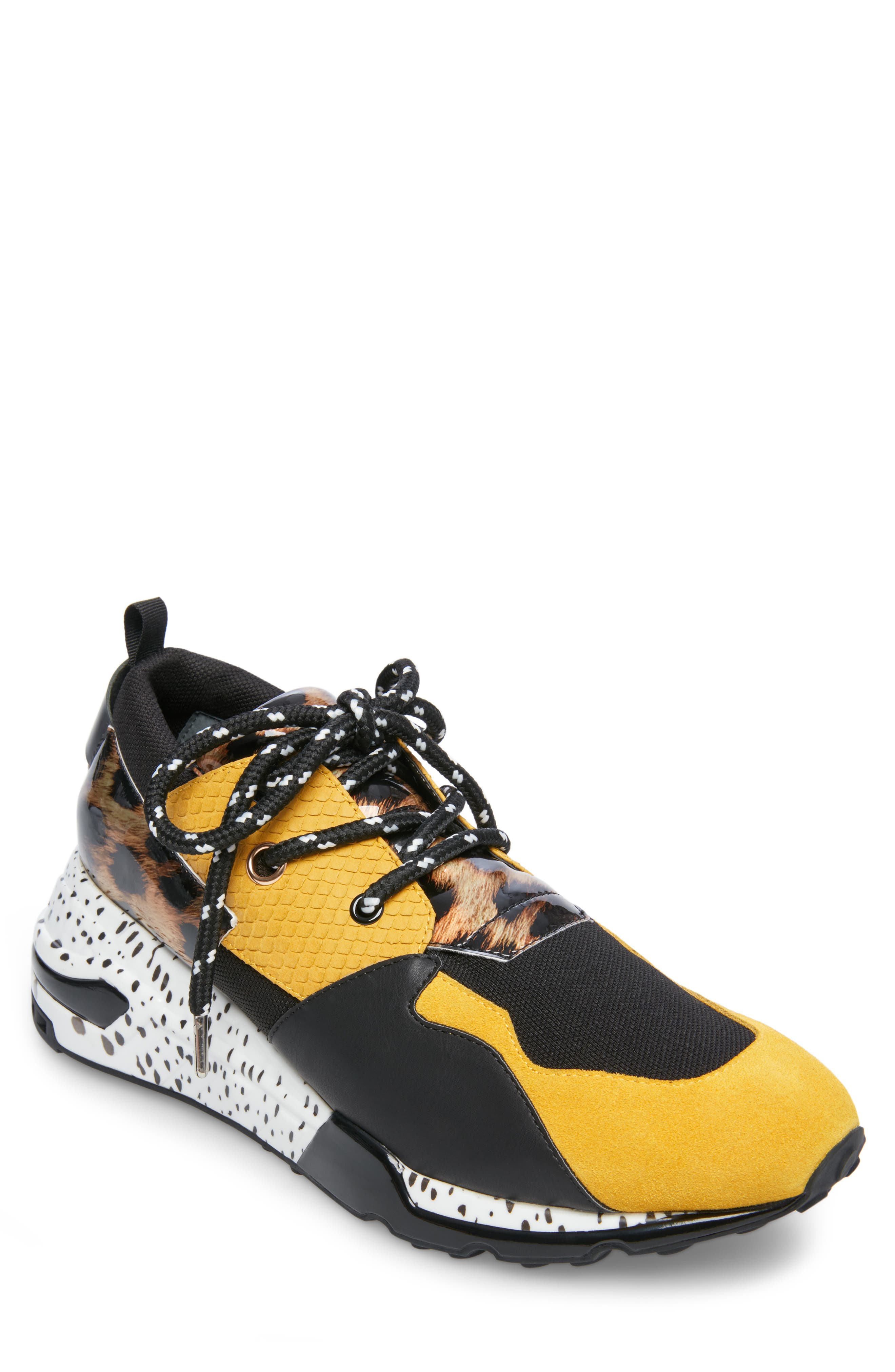 yellow steve madden sneakers