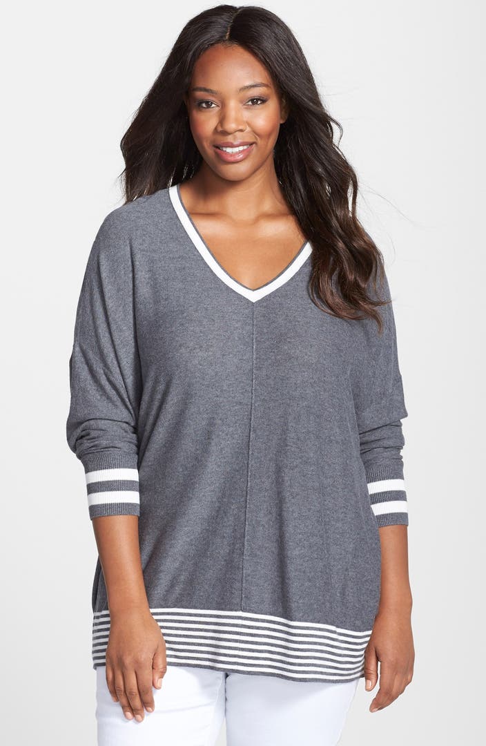 Sejour Dolman Sleeve Wedge Sweater (Plus Size) | Nordstrom
