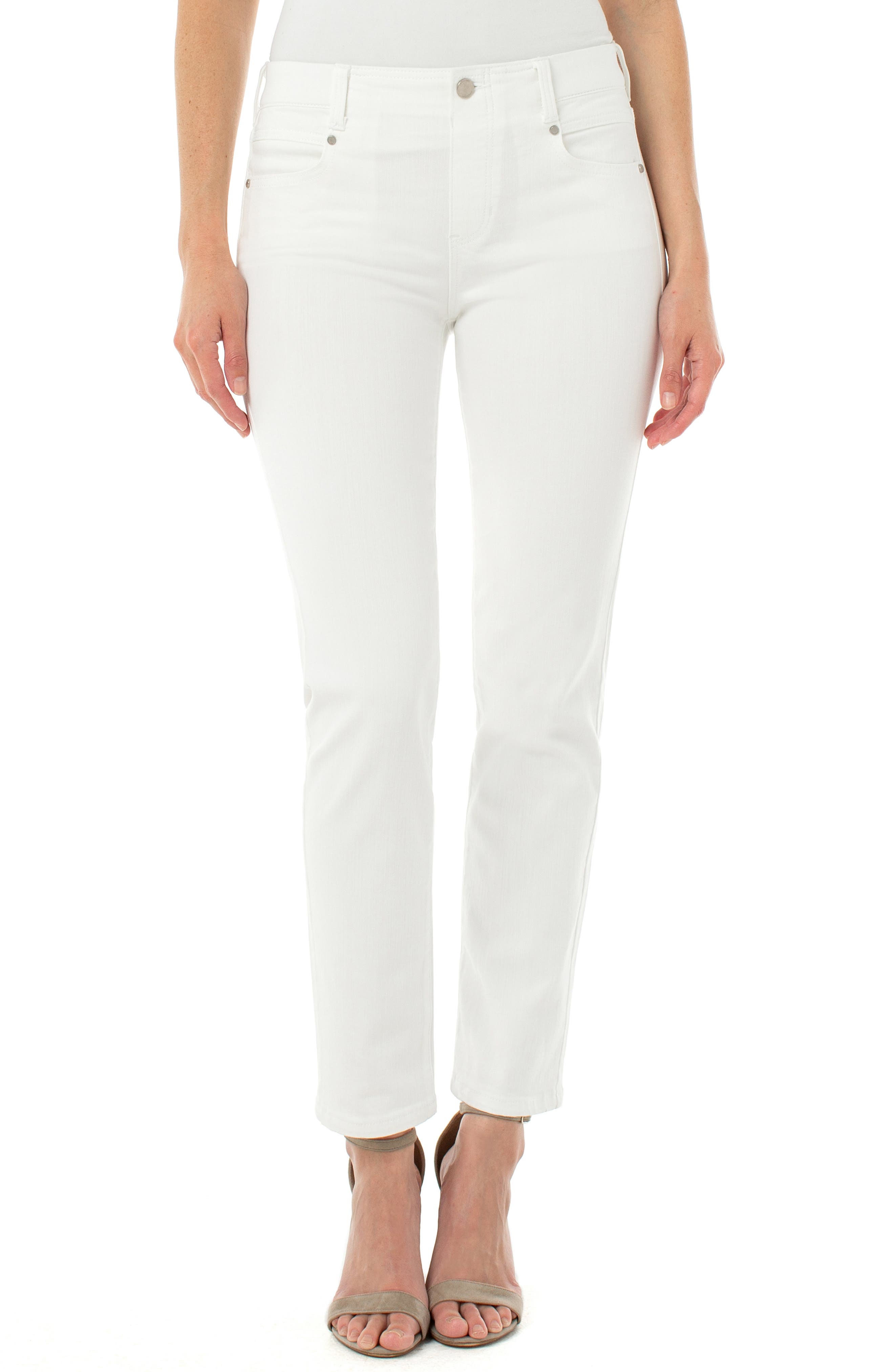 liverpool penny ankle skinny jeans white