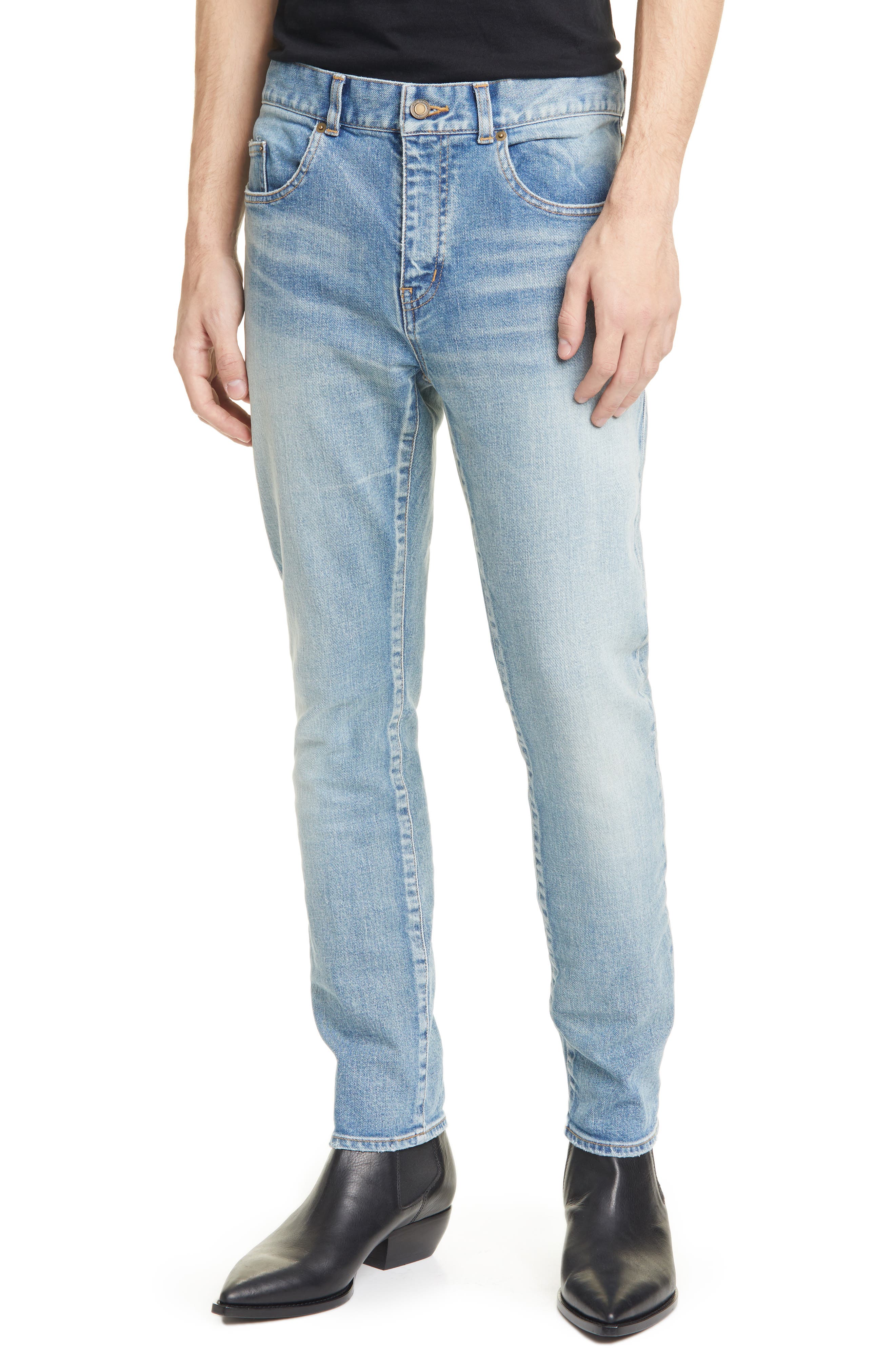 light blue designer jeans