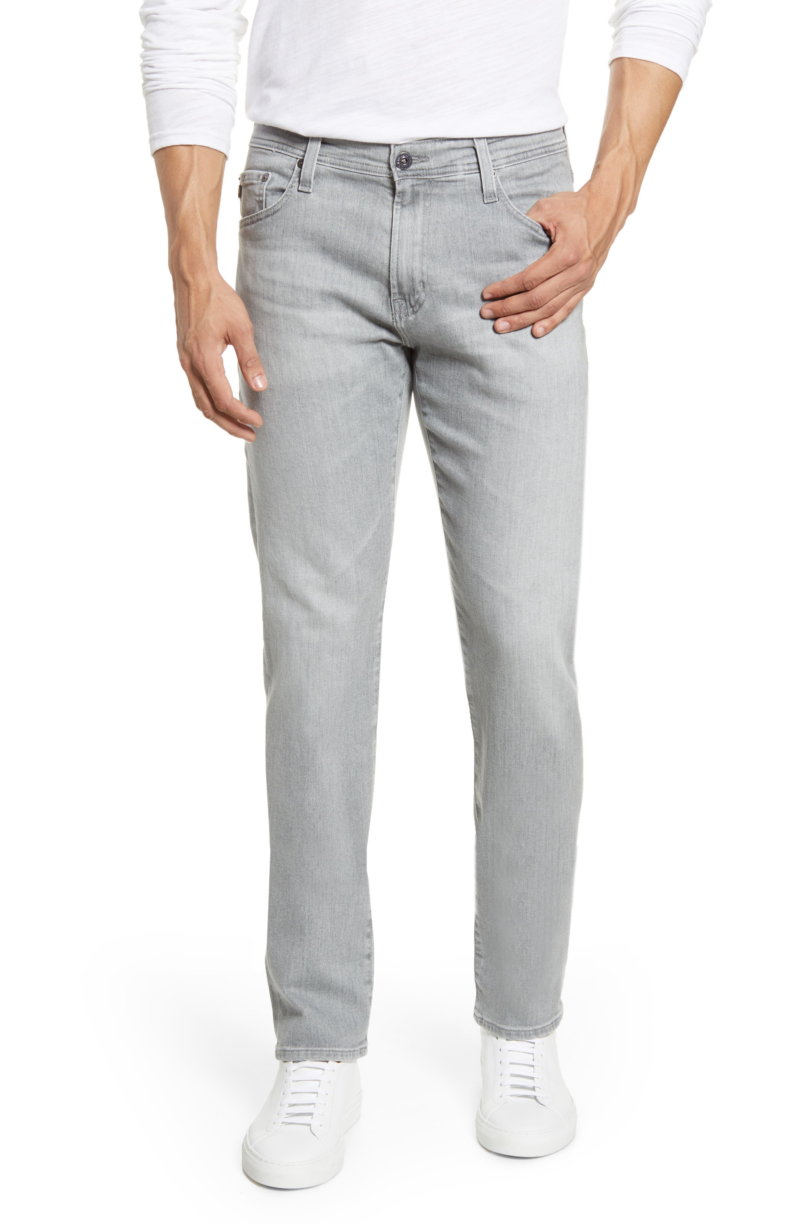 mens grey straight leg jeans
