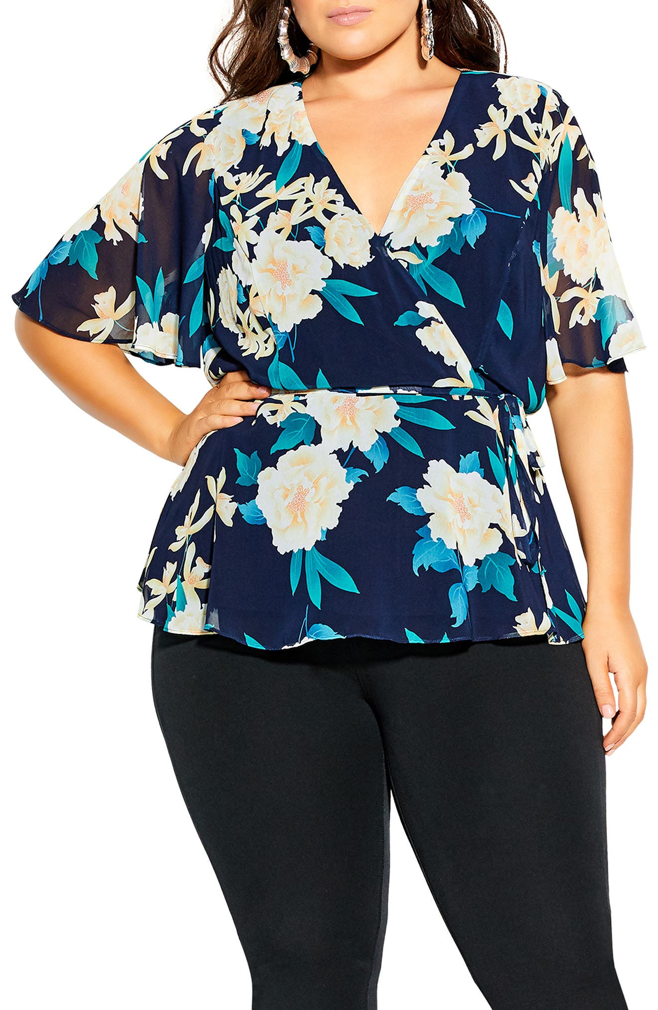 peplum plus size tops