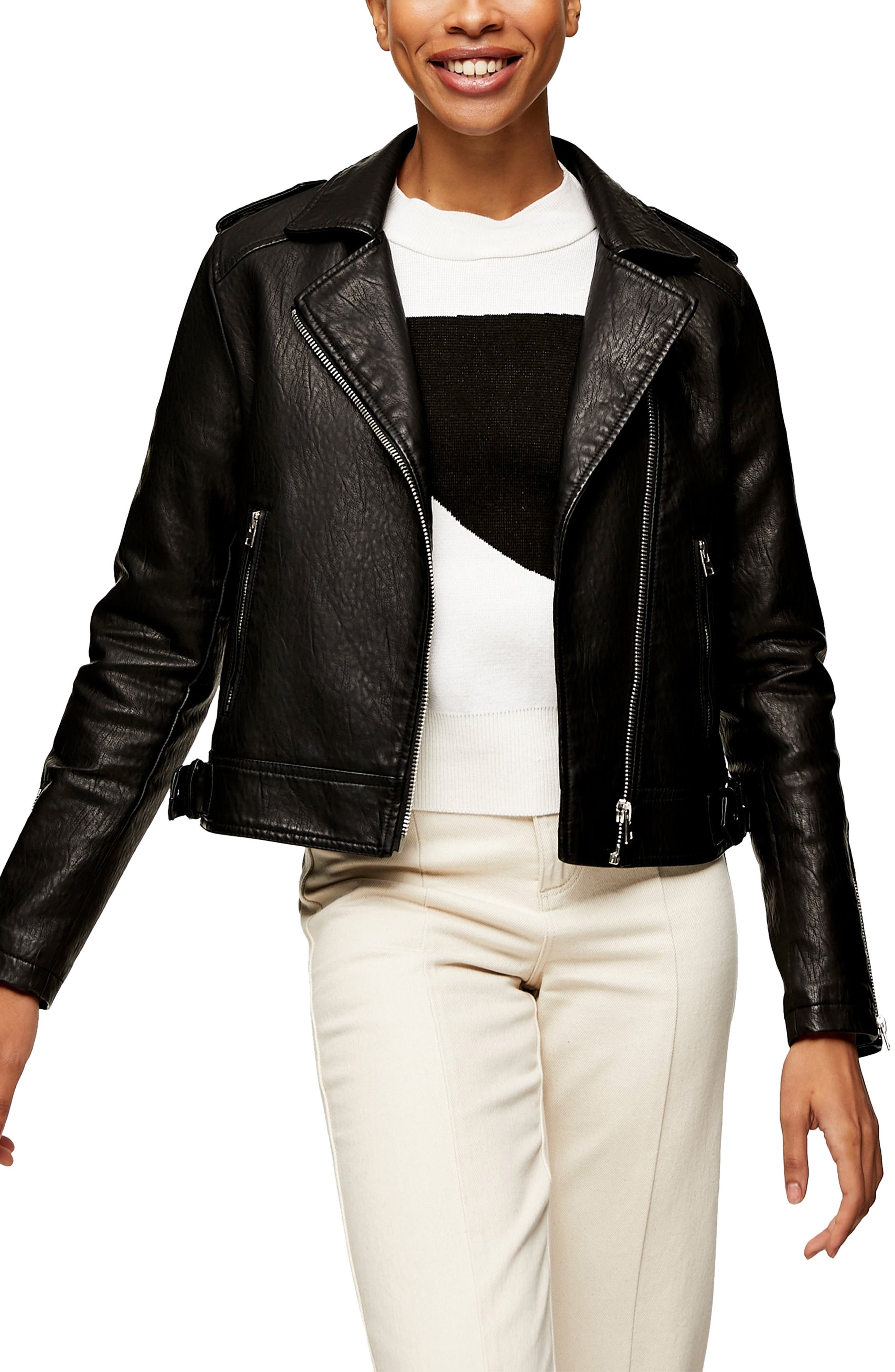 topshop ladies leather jackets