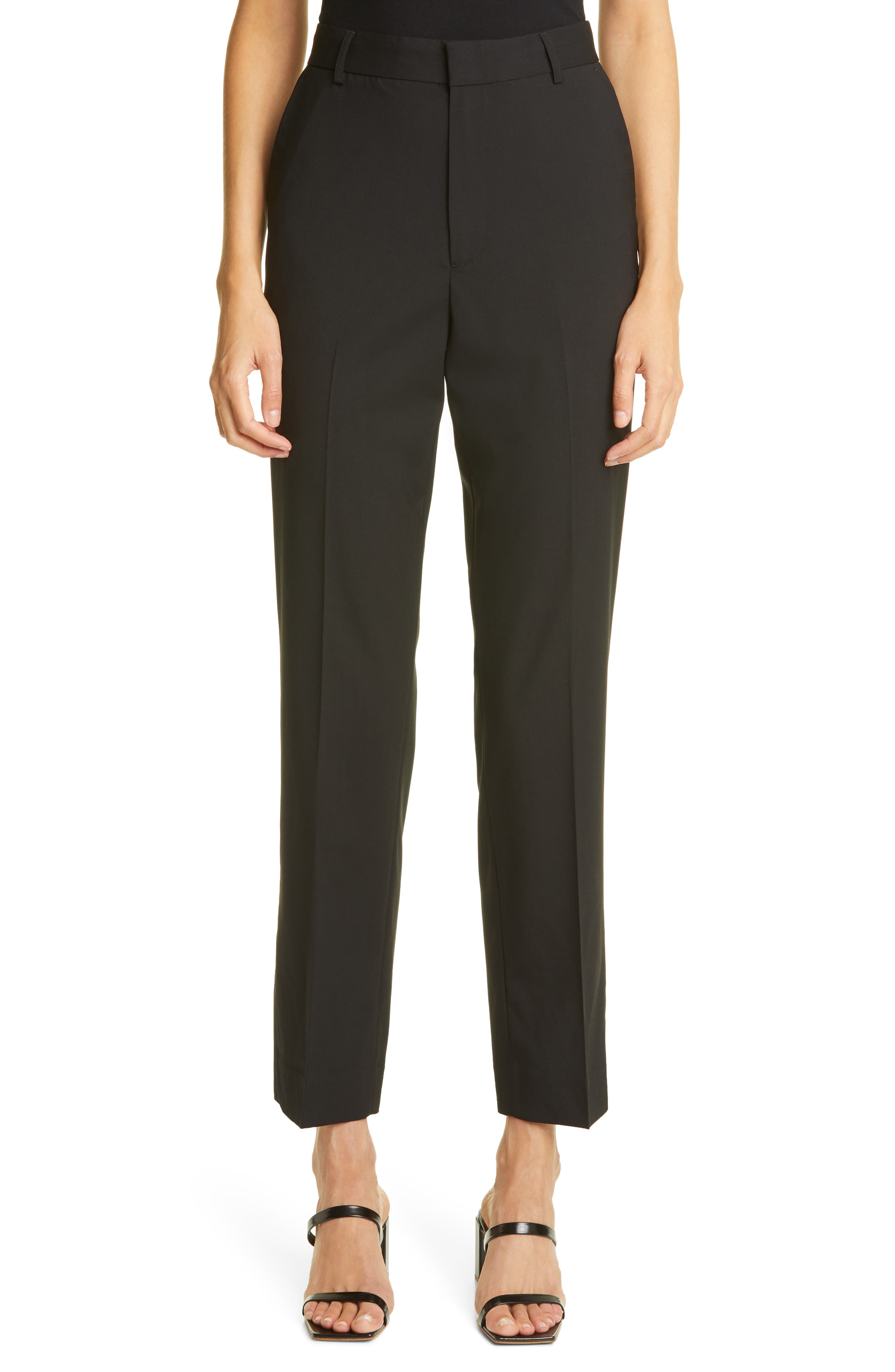 high waisted wool trousers womens