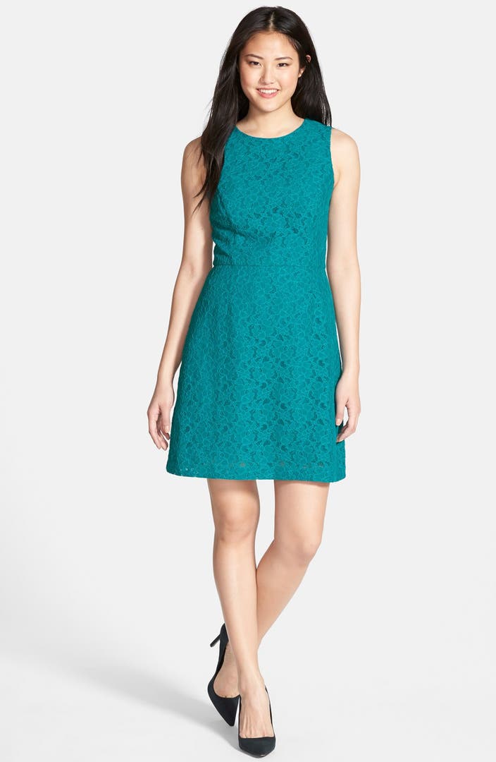Halogen® Lace Fit & Flare Dress (Regular & Petite) | Nordstrom