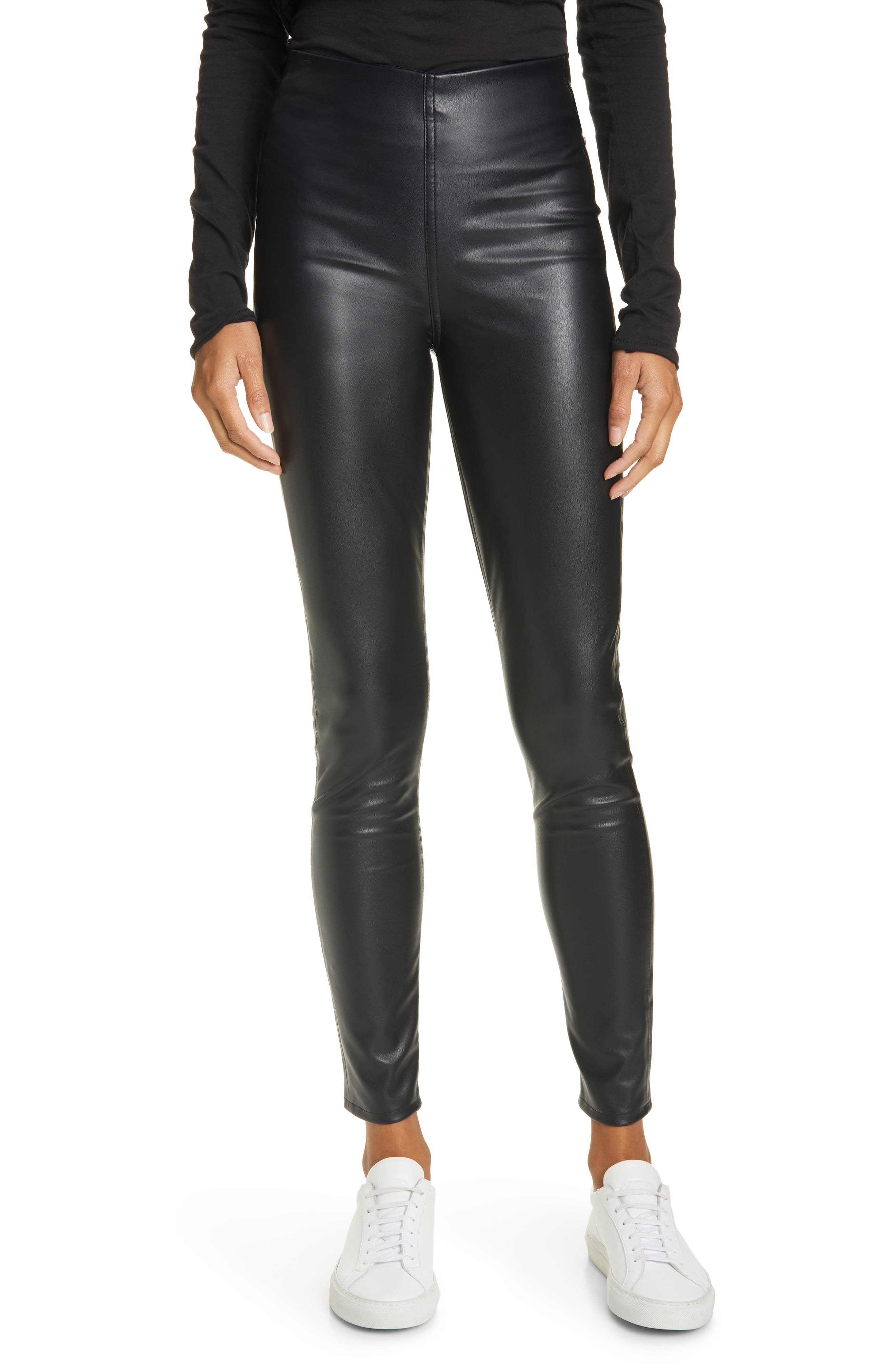 faux leather skinny pants womens