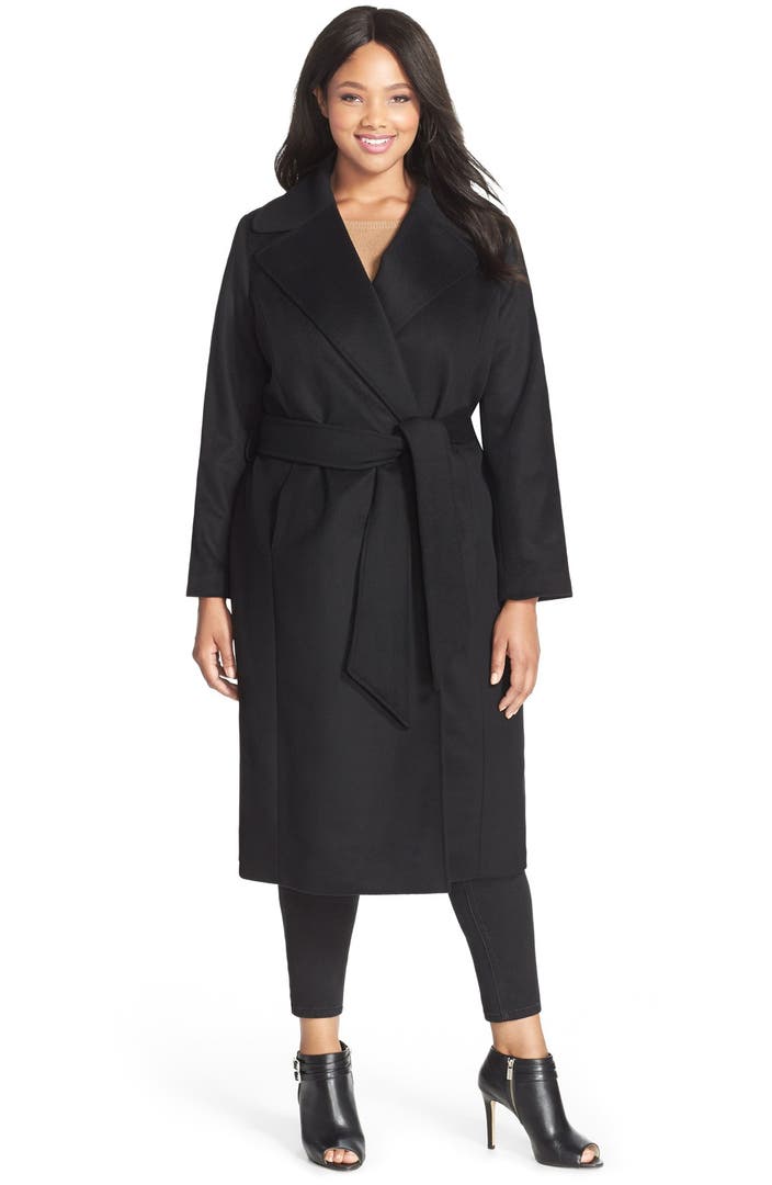 George Simonton Couture 'Hollywood' Long Wrap Coat (Plus Size) | Nordstrom