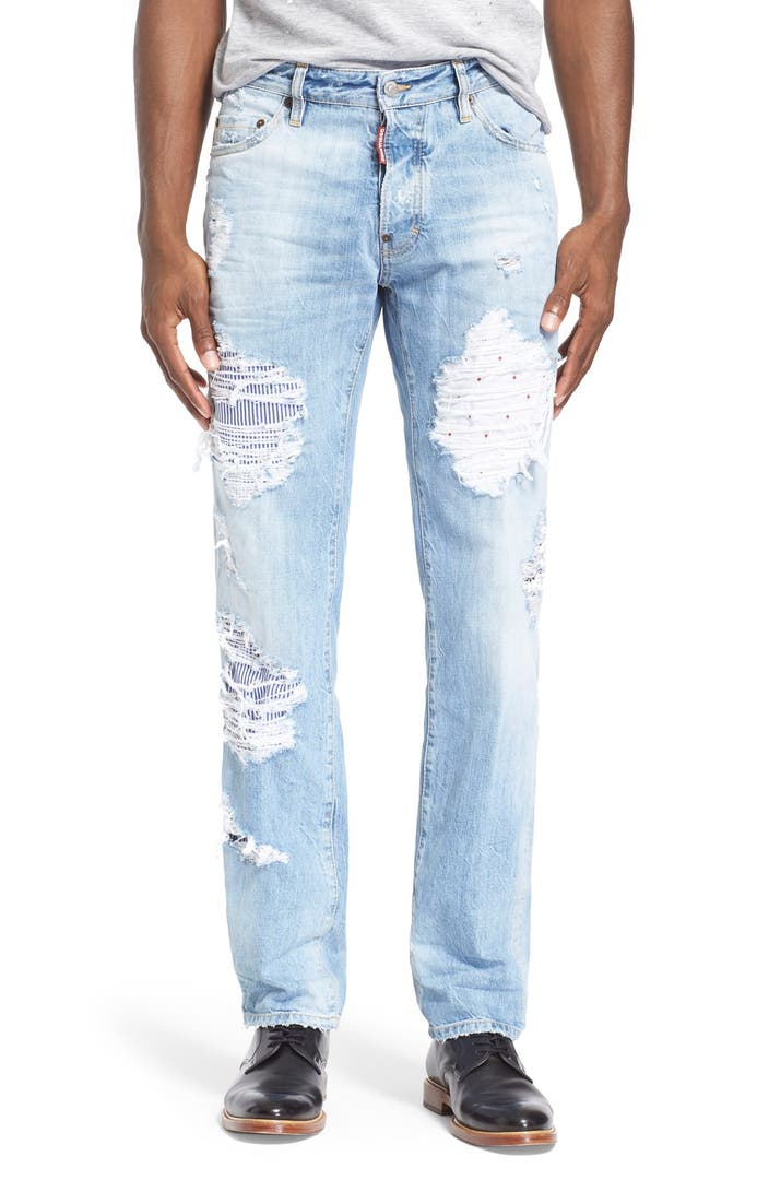 Dsquared2 'Dean' Ripped & Repaired Jeans | Nordstrom