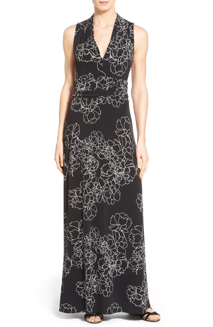 Vince Camuto Floral Print Jersey Maxi Dress (Regular & Petite) | Nordstrom