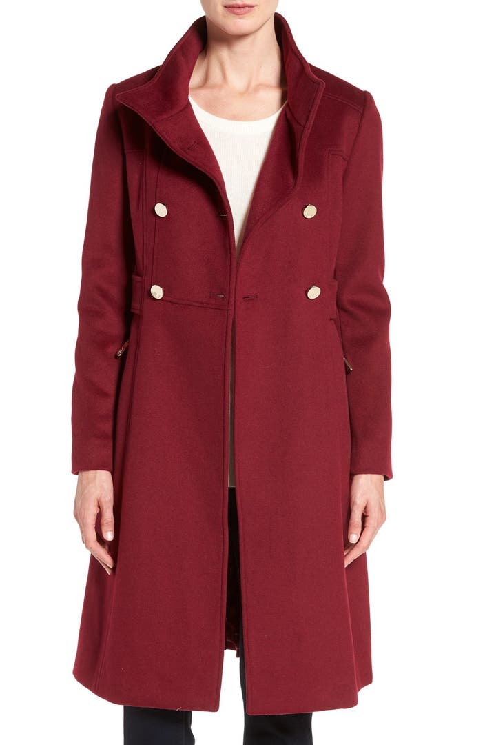 Eliza J Wool Blend Long Military Coat (Regular & Petite) | Nordstrom