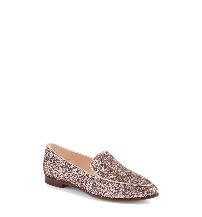 kate spade new york 'calliope' glitter almond toe loafer (women ...