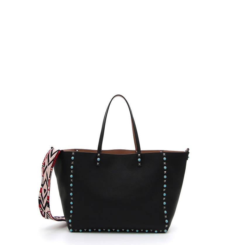 Valentino 'Rockstud Rolling' Guitar Strap Leather Tote | Nordstrom