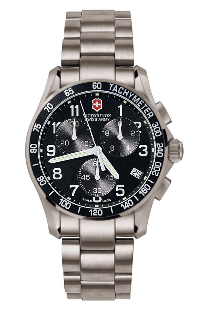 Victorinox Swiss Army® Men's Chronograph Titanium Bracelet Band Watch ...