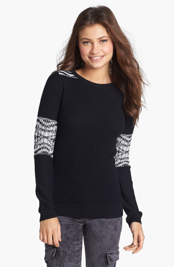 Rubbish® Fair Isle Patch Sweater (Juniors) | Nordstrom