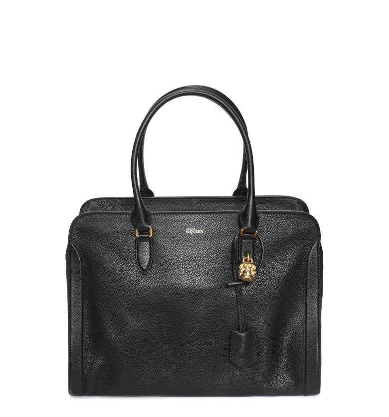 Alexander McQueen 'Padlock' Calfskin Leather Duffel Bag | Nordstrom