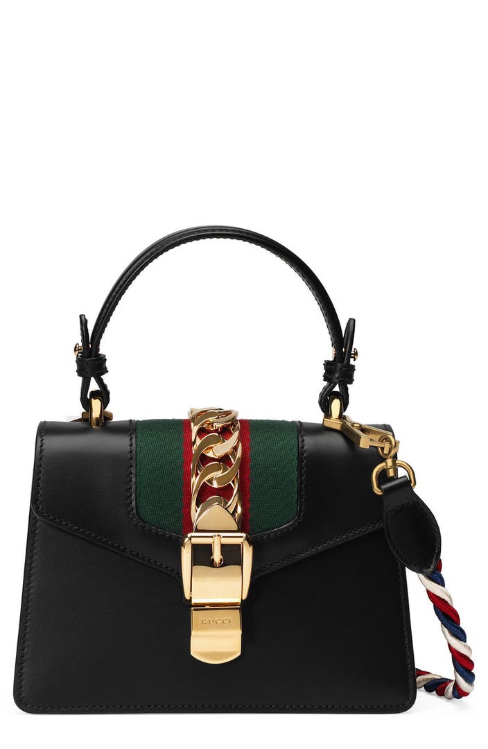 Gucci Mini Sylvie Top Handle Leather Shoulder Bag | Nordstrom