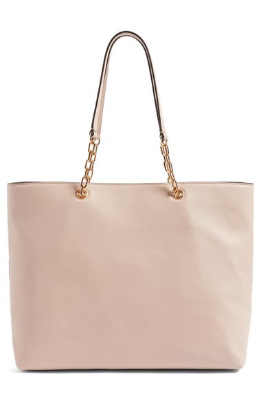 TORY BURCH Frida Pebbled Leather Tote in Light Oak | ModeSens