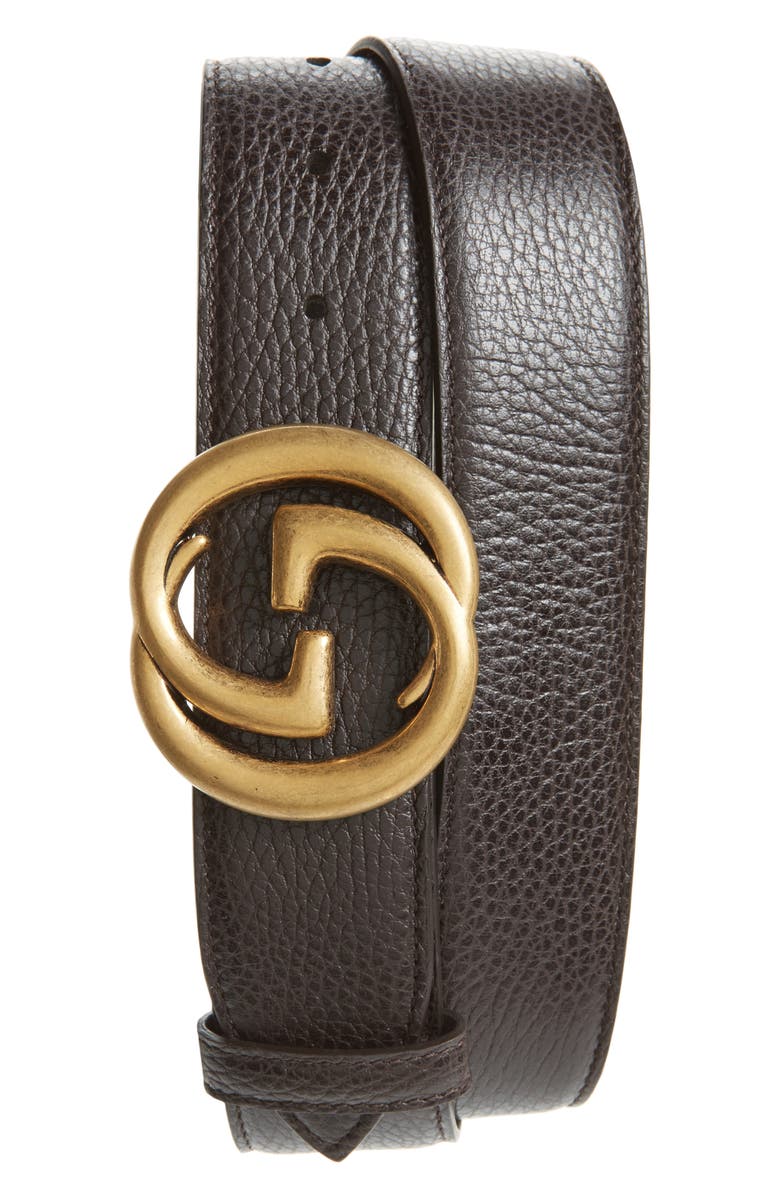 Gucci Interlocking-G Calfskin Leather Belt | Nordstrom