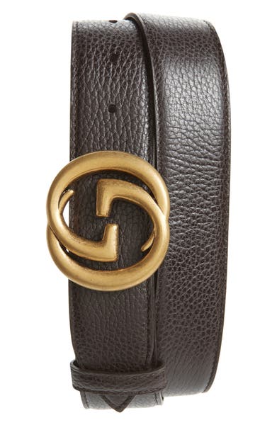 Main Image - Gucci Interlocking-G Calfskin Leather Belt