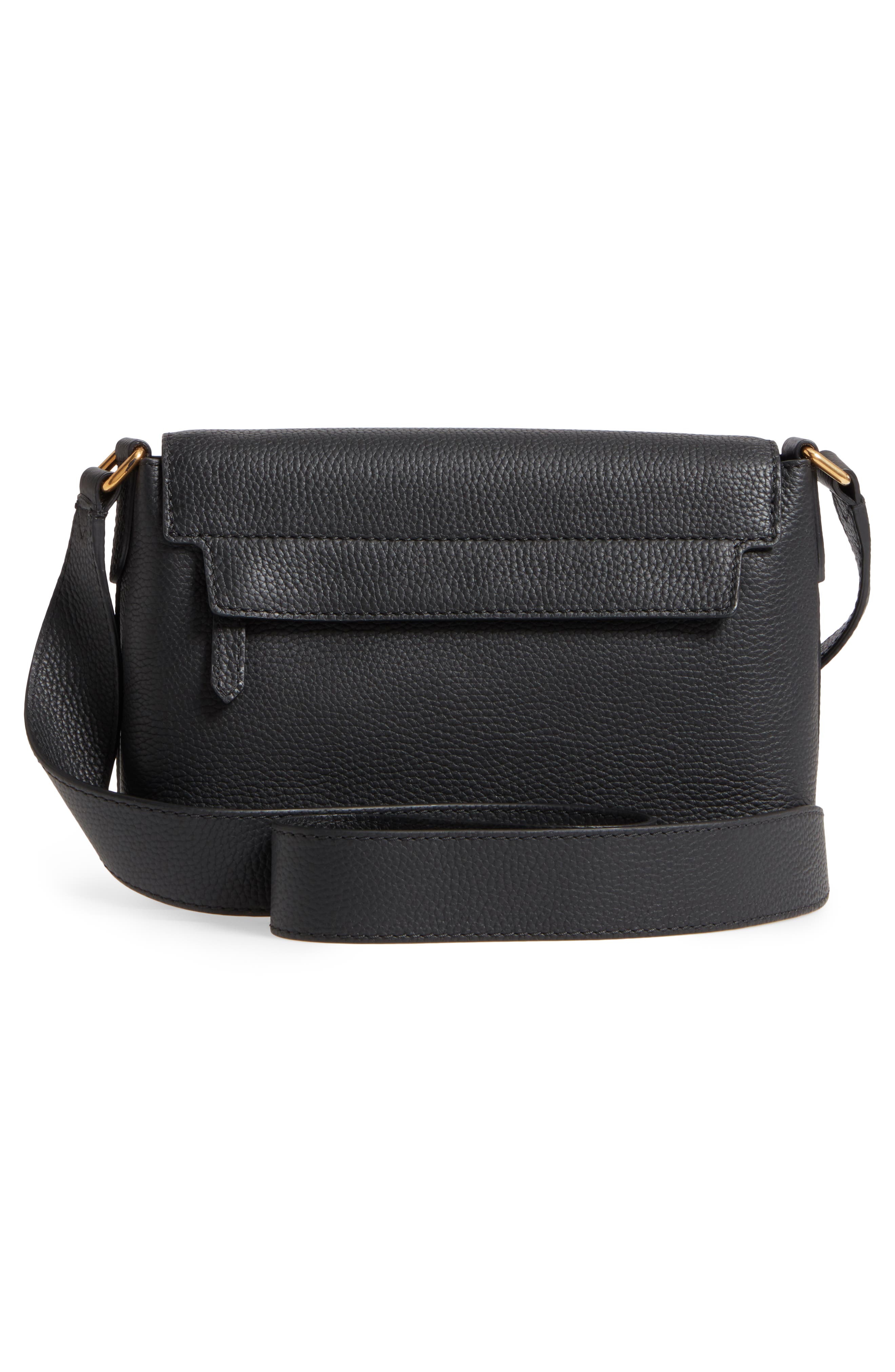 BURBERRY Burleigh Small Soft Leather Crossbody Bag, Black | ModeSens