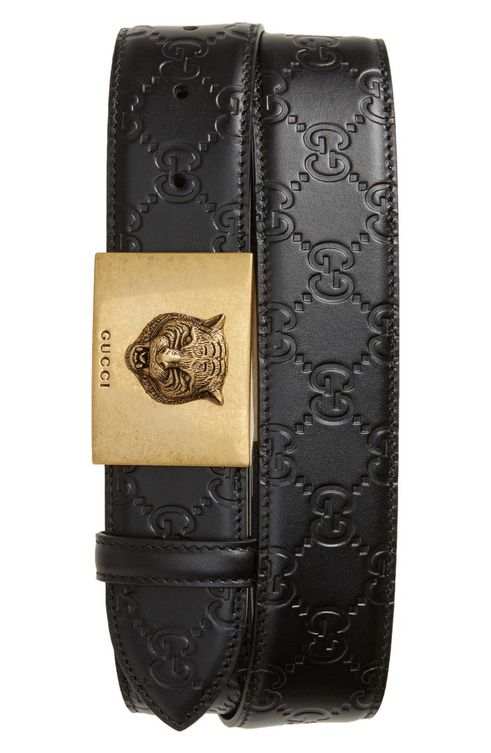 Gucci Wolf Buckle Leather Belt | Nordstrom