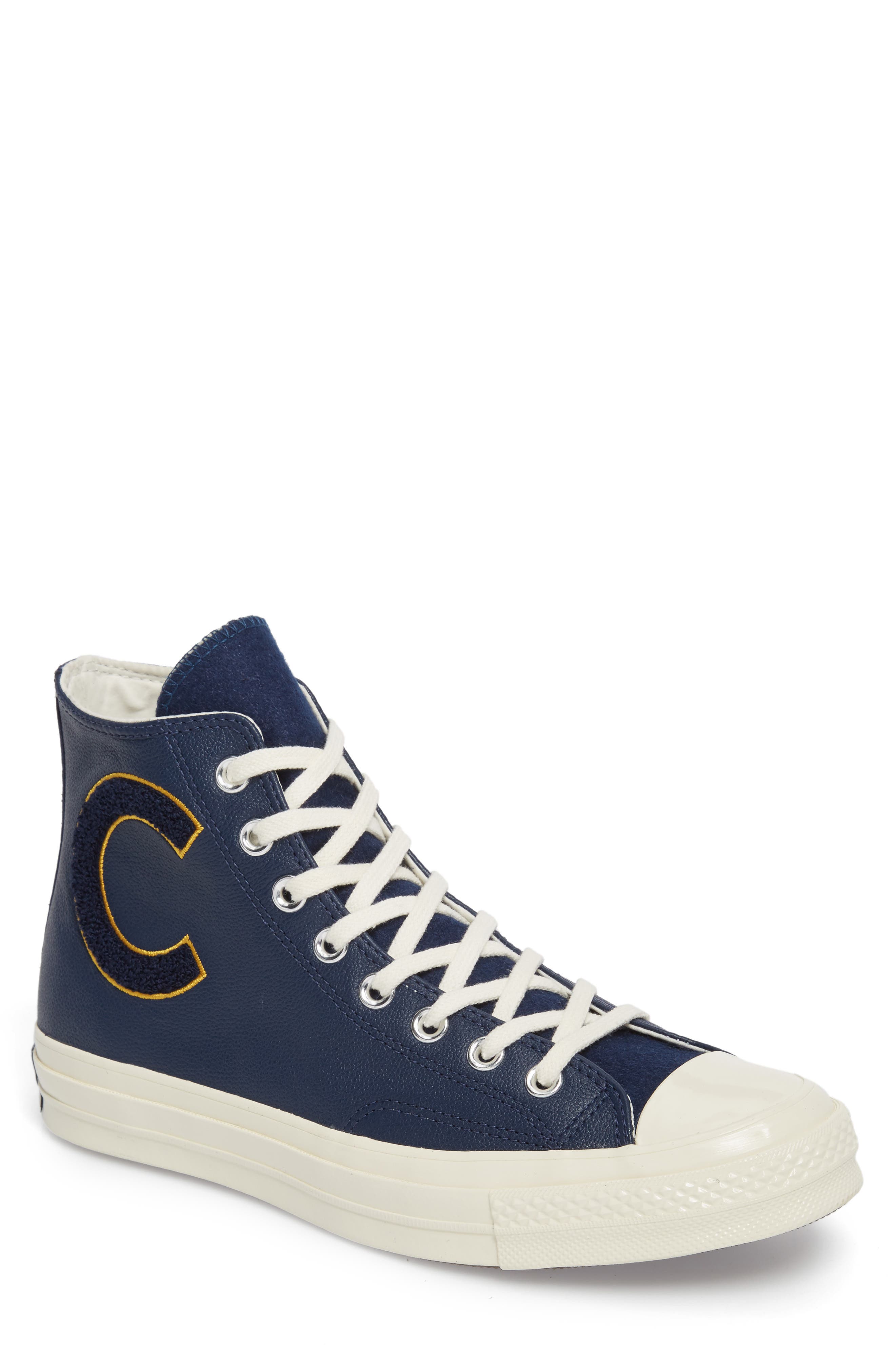 CONVERSE CHUCK TAYLOR ALL STAR WORDMARK HIGH TOP SNEAKER, NAVY LEATHER ...
