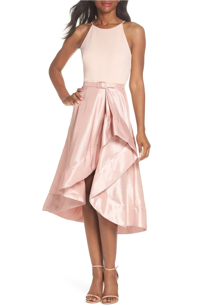 Eliza J Asymmetrical Tea Length Dress 