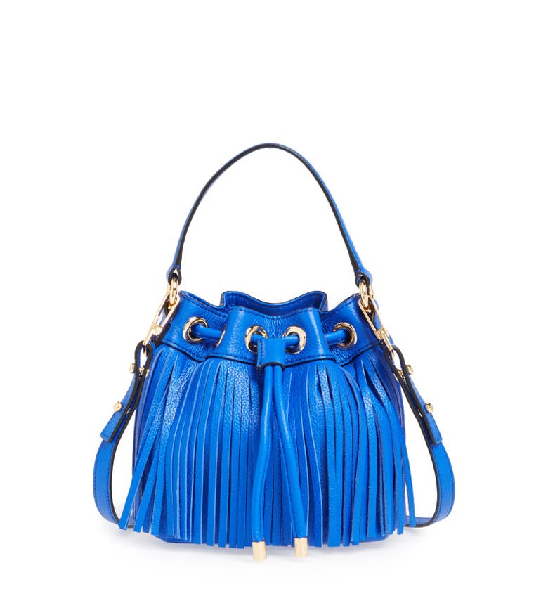 Milly 'Small Essex' Fringed Leather Bucket Bag | Nordstrom