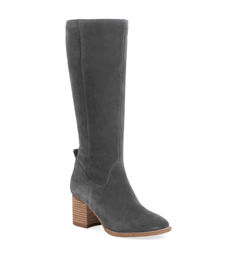 Nicola Waterproof Knee High Boot,
                        Main,
                        color, Dark Grey Suede