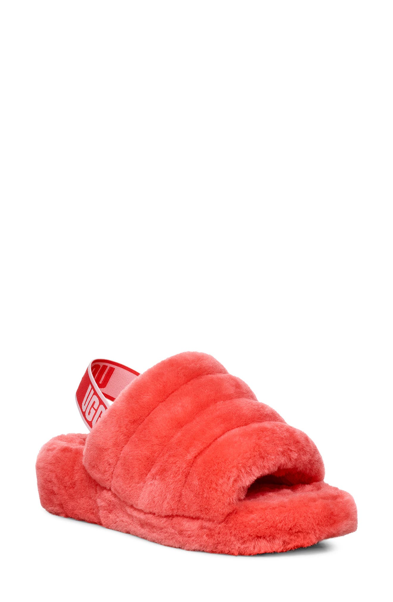 ugg fuzzy slippers with strap