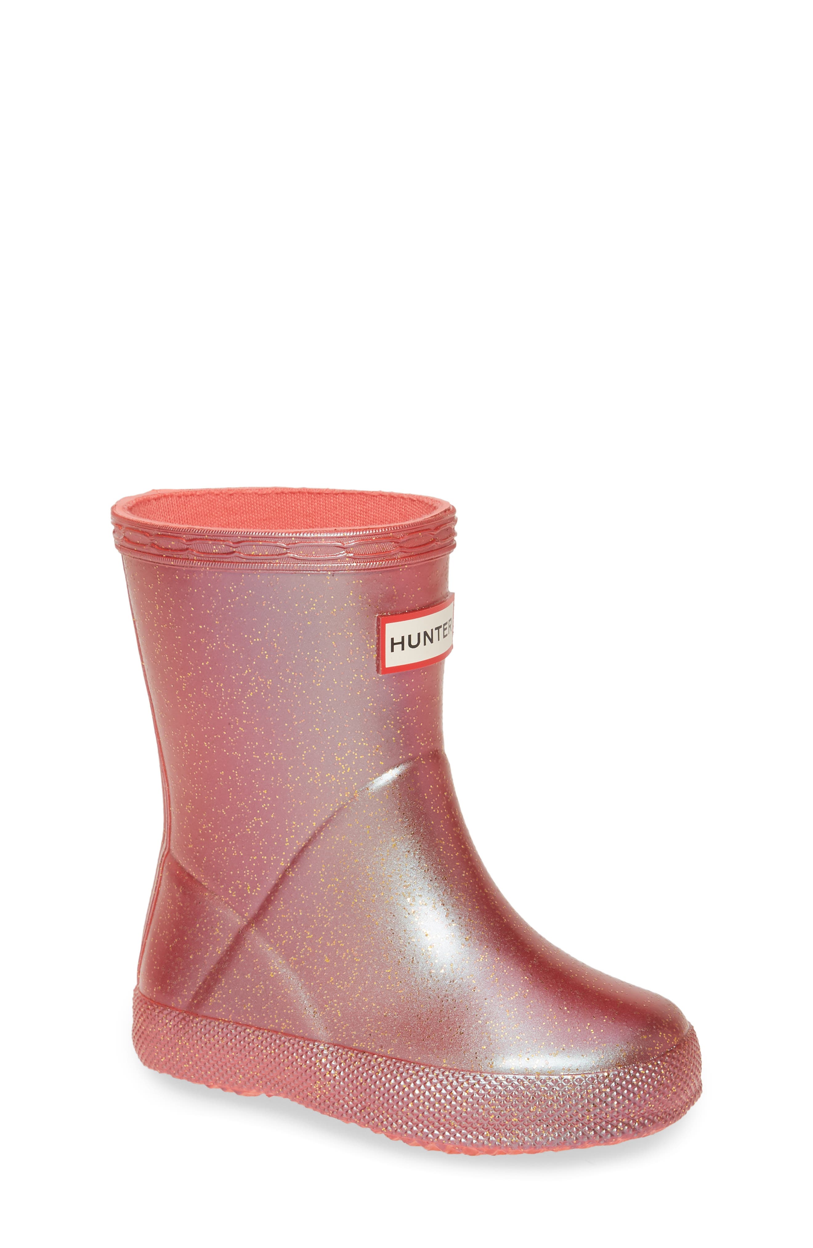 kids pink hunter boots