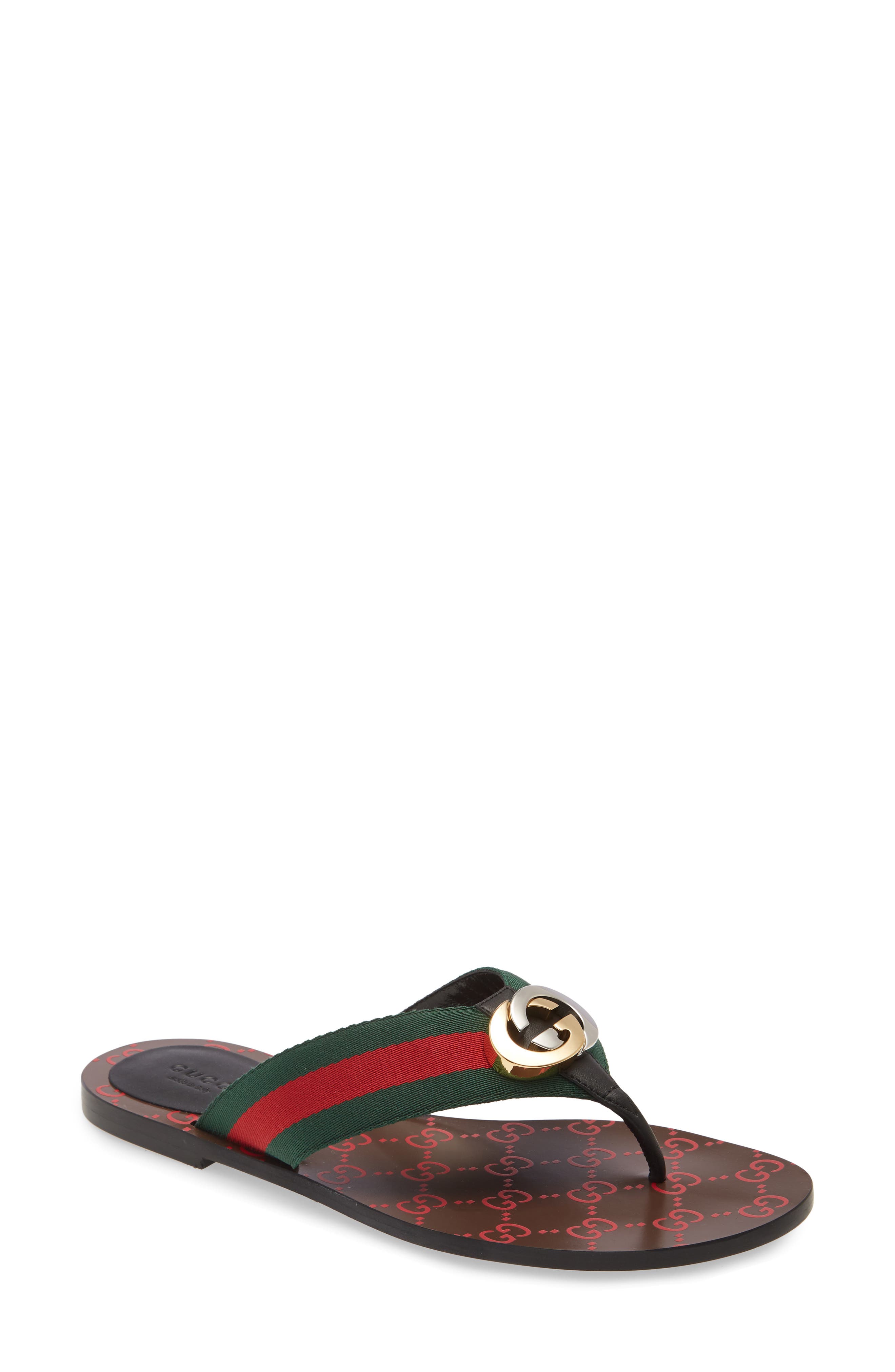 red gucci sandals