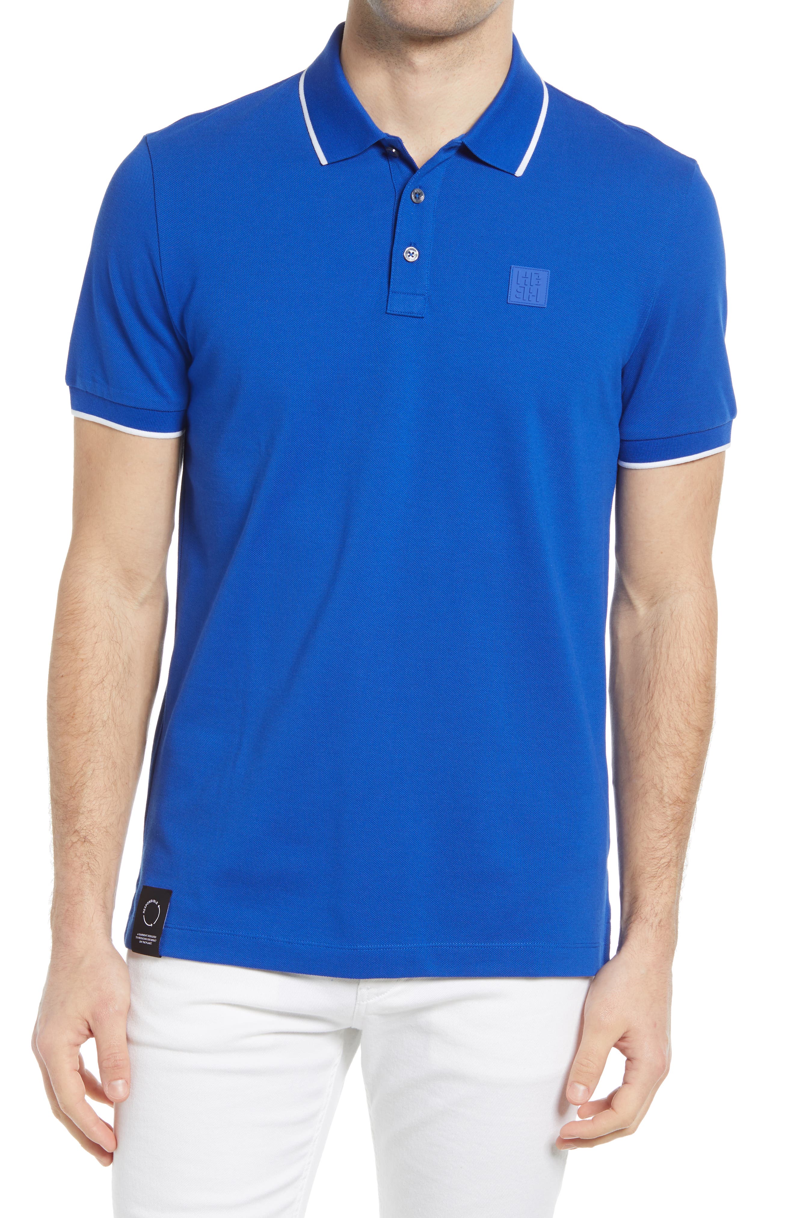 blue boss polo