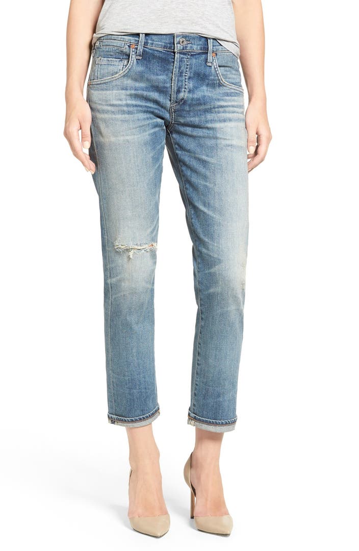 Citizens of Humanity 'Emerson' Ripped Slim Boyfriend Jeans (Roseland ...
