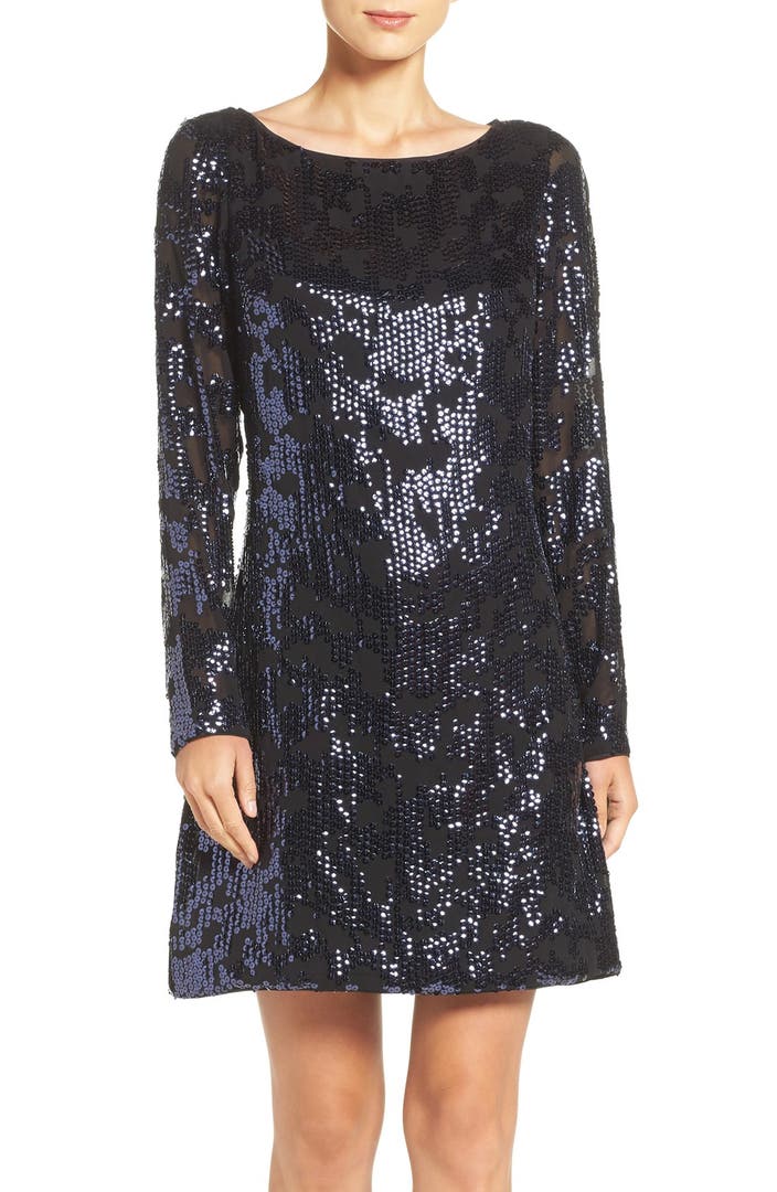 Vince Camuto Sequin A-Line Dress (Regular & Petite) | Nordstrom