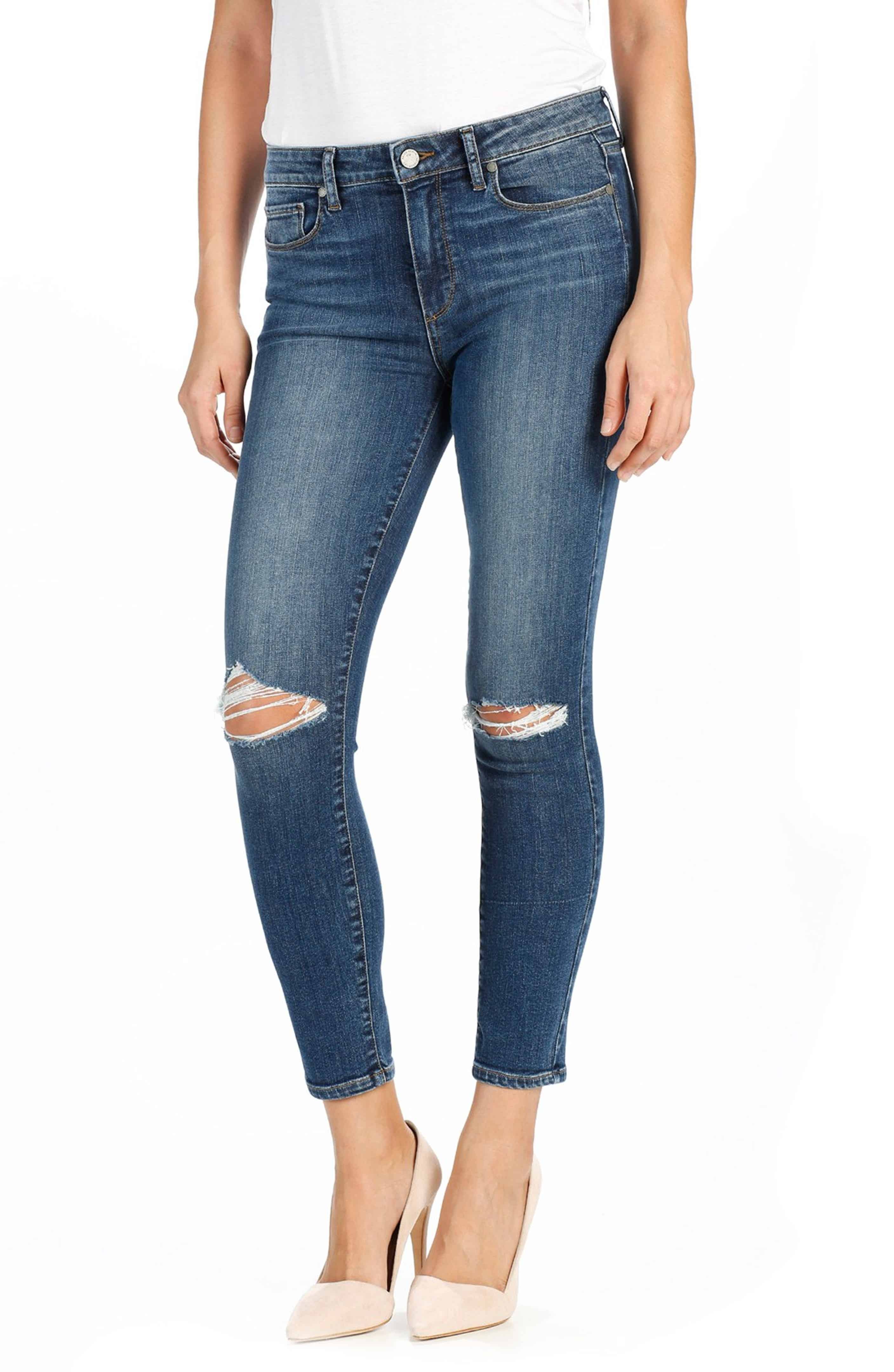 PAIGE Hoxton High Rise Ultra Skinny Jeans (Kerian Desctructed) | Nordstrom