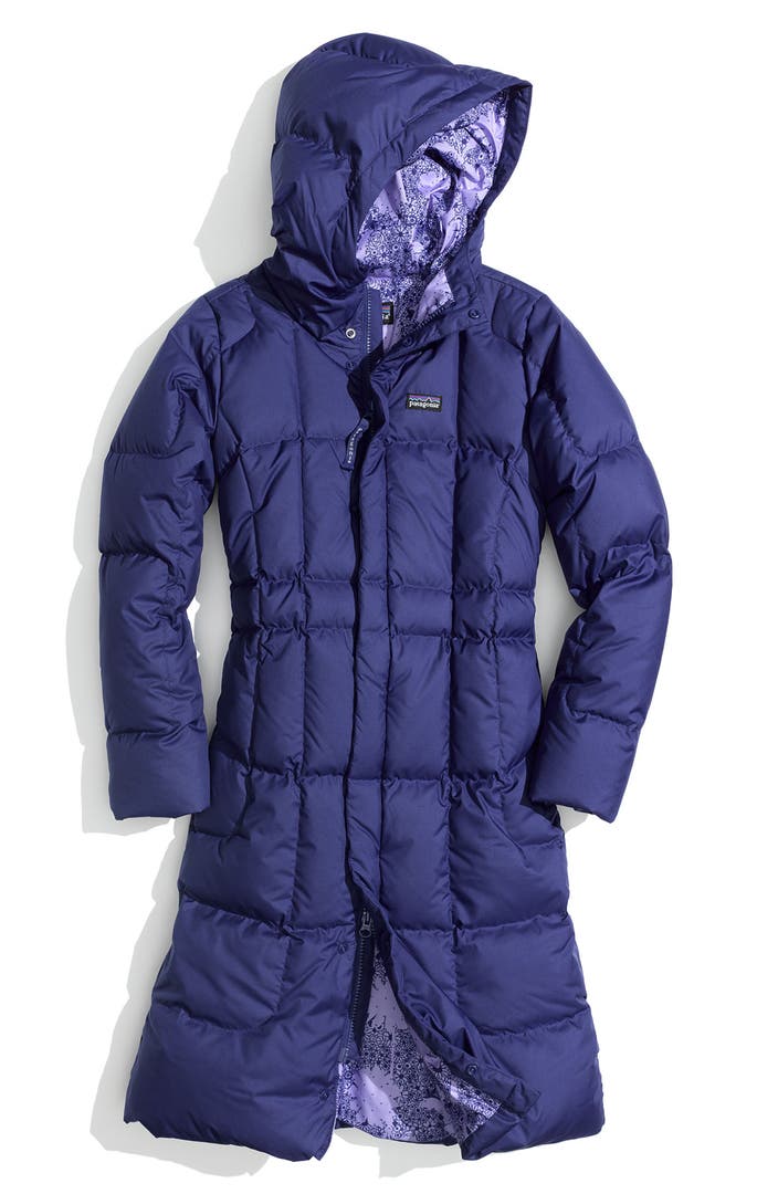 Patagonia Long Quilted Down Coat (Big Girls) | Nordstrom