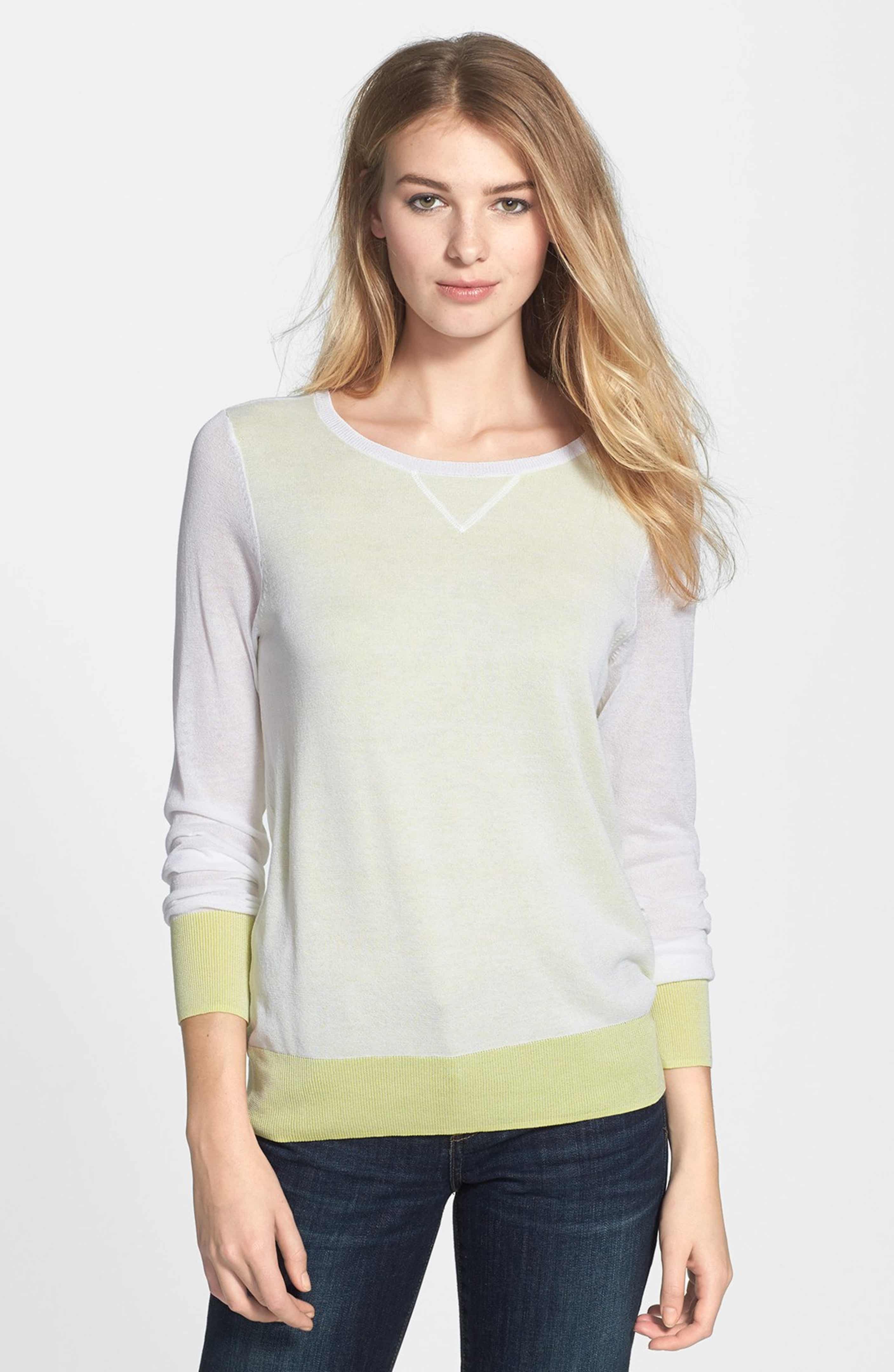 Halogen® Double Layer Sweater (Regular & Petite) | Nordstrom