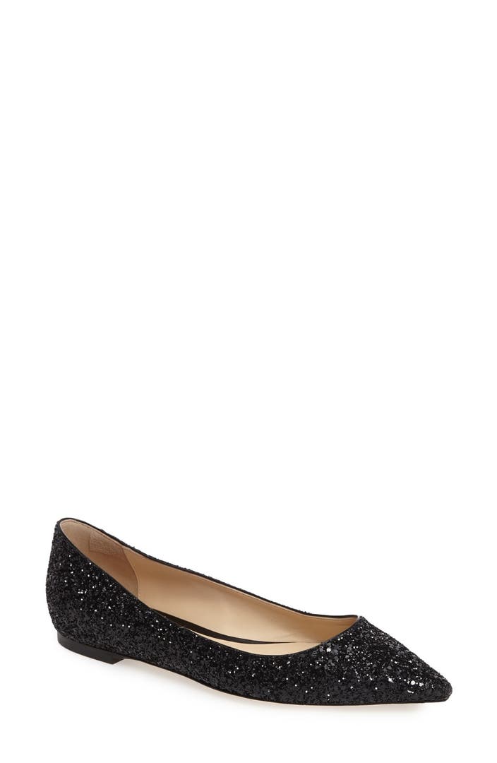 Jimmy Choo Romy Glitter Flat (Women) | Nordstrom