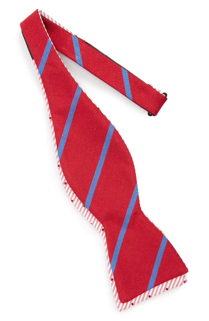 Reversible silk bow tie