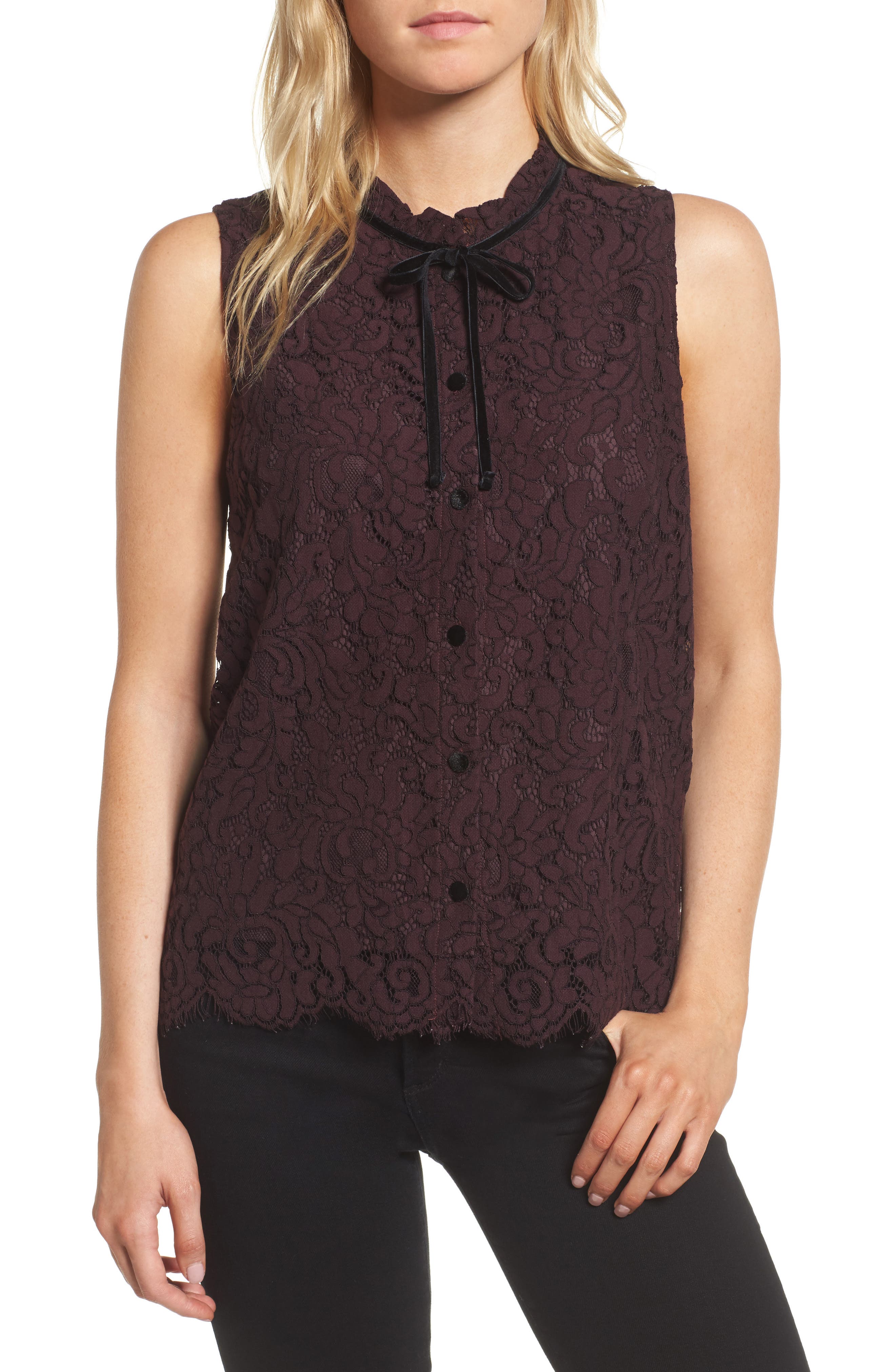 Cupcakes And Cashmere ISRA LACE TOP