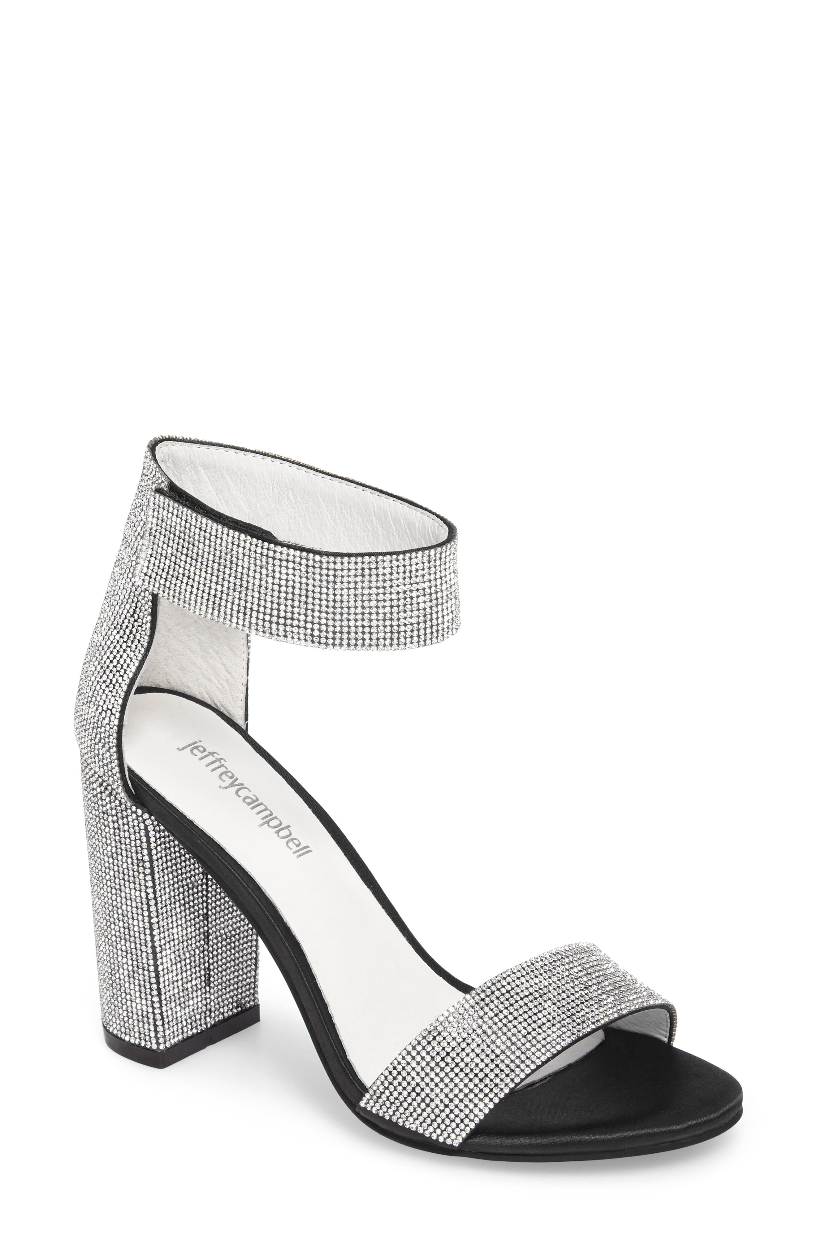 silver box heel shoes