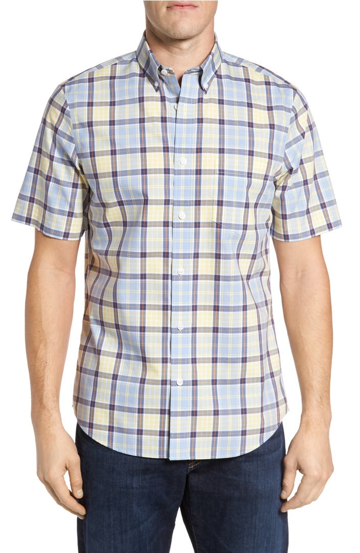 Nordstrom Men's Shop Smartcare™ Regular Fit Plaid Sport Shirt | Nordstrom