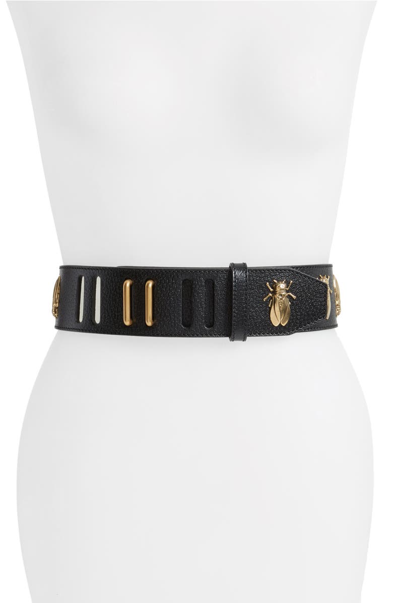 Gucci Bees Leather Belt | Nordstrom