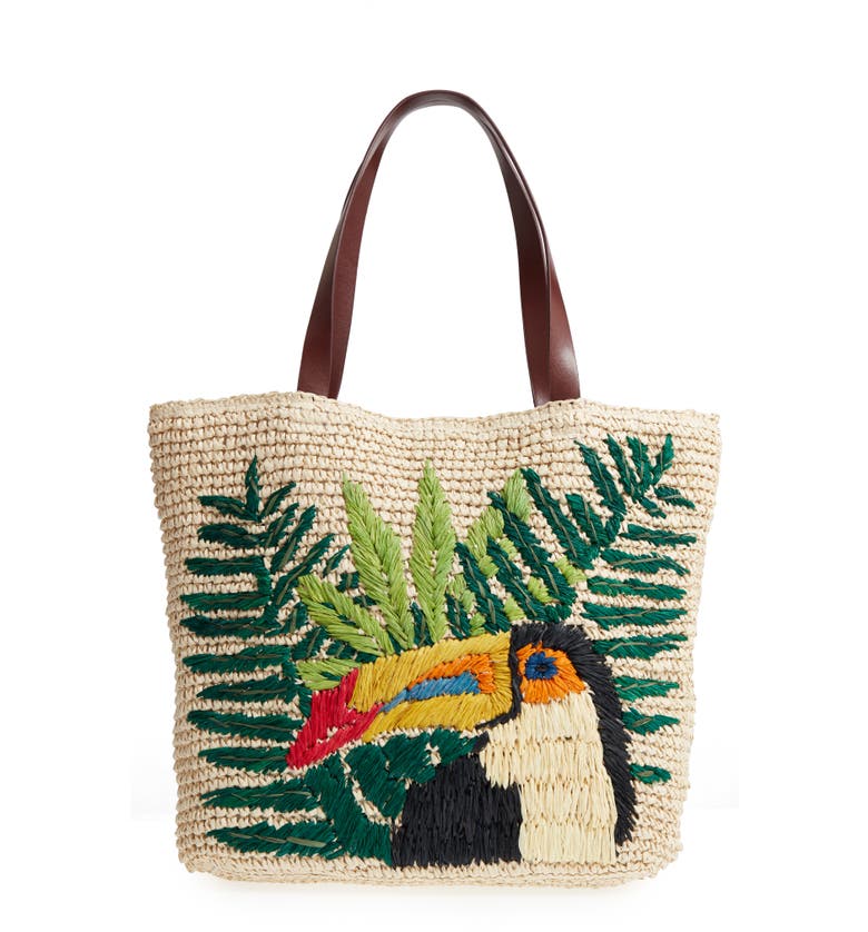 Nordstrom Toucan Packable Woven Raffia Tote | Nordstrom